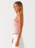 Fall For You Strapless Top - Pink